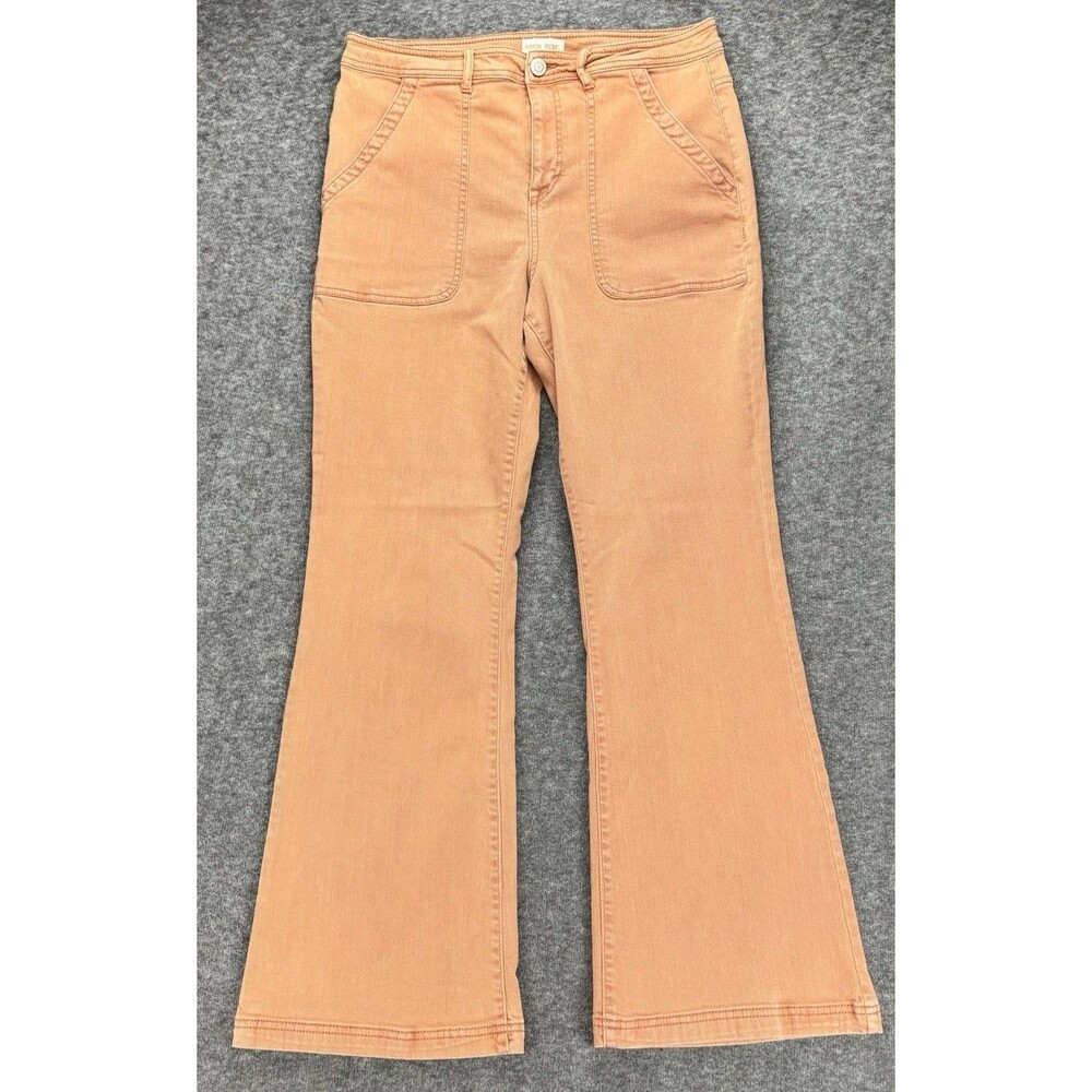 Knox Rose Womens Jeans Size 12 Rust Terracotta Stretch Denim Straight Leg